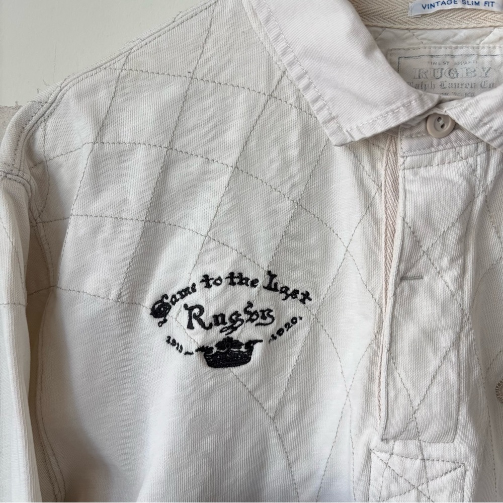 Rugby Ralph Lauren Vintage Slim Fit Rugby Shirt Men’s XXL Football Club Crest - Picture 6 of 15